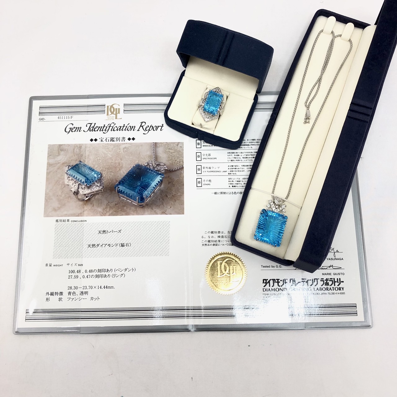 You are currently viewing Blue topaz ring/necklace